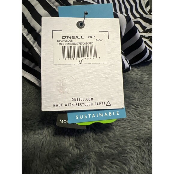 Medium Oneill Laney 2" Printed Stretch Boards Short, Black/White - Picture 3 of 8